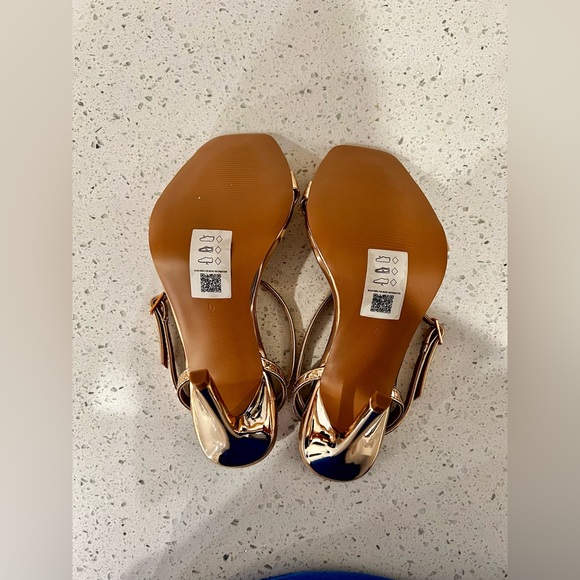 ASOS Rose Gold Open Toe Heel - Picture 3 of 5